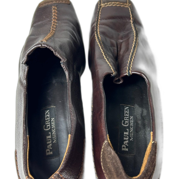 Paul Green Munchen Brown Leather Suede Mismatched Drivers Size 5/US 7.5-8 - Picture 6 of 13